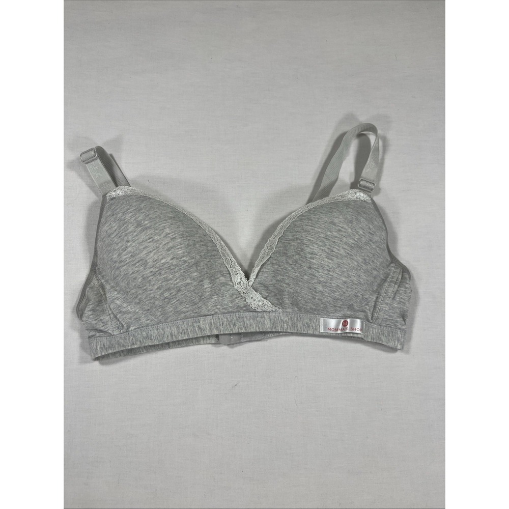Momma's Shop Momma's Comfy Maternity Bra Nursing Bra Gray Size M